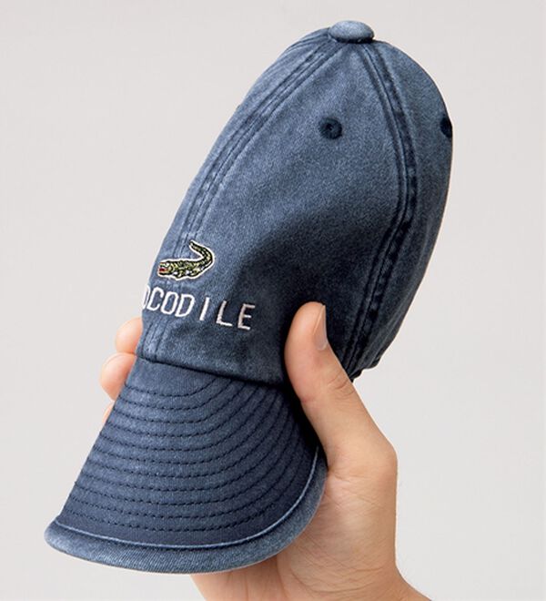 「＜クロコダイル＞風合い豊かな洗い加工帽子（メンズ帽子）」｜詳細画像