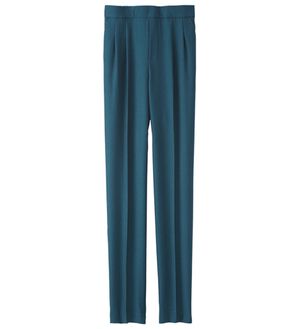 BELLUNA（ベルーナ）の「すっきり見えタックテーパードパンツ（フルレングスパンツ）」｜ネイビーブルー