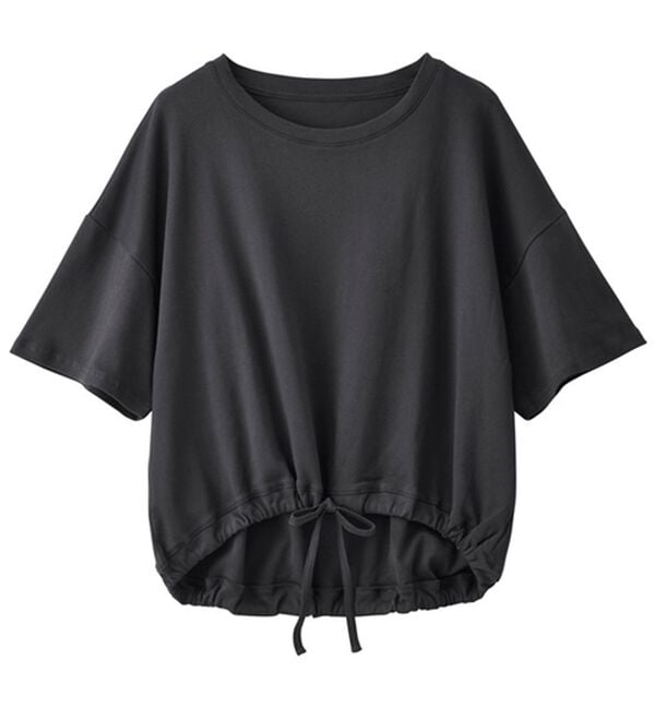 YU'NOW（ユナウ）の「【２点セット】コットン１００％ウエストドローストリングプルオーバー上下セット（パジャマ・ルームウェア）」｜詳細画像