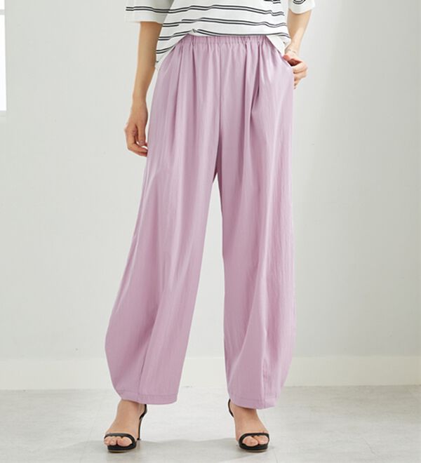 BELLUNA（ベルーナ）の「さらっと肌離れ！ひんやりカーブパンツ（ワイドパンツ・ガウチョ）」｜詳細画像