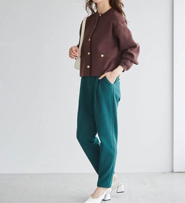 RANAN（ラナン）の「あったか！裏起毛美脚シルエットタックパンツ（フルレングスパンツ）」｜詳細画像