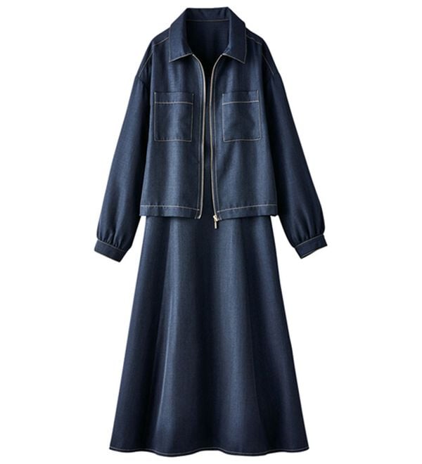 BELLUNA（ベルーナ）の「麻調ジャケット&times;キャミワンピアンサンブル（その他ワンピース）」｜詳細画像