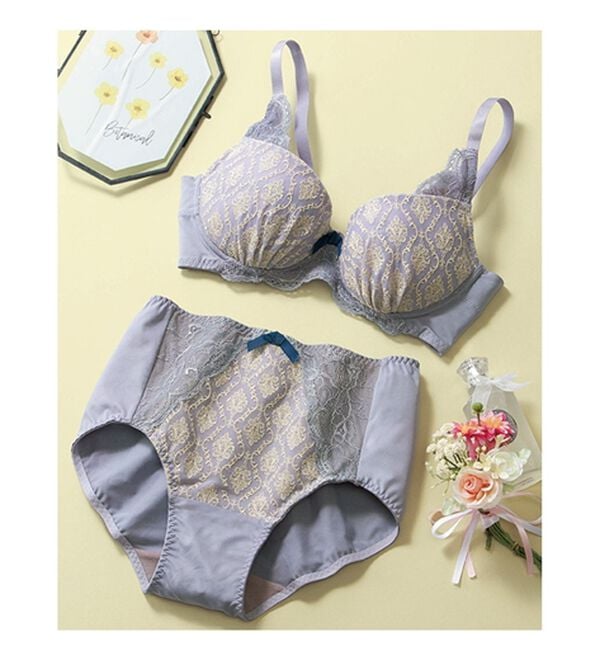 LAVIENNE（ラヴィエンヌ）の「【５色組】大人デザインのブラ＆ショーツ（ブラジャー＆ショーツセット）」｜詳細画像