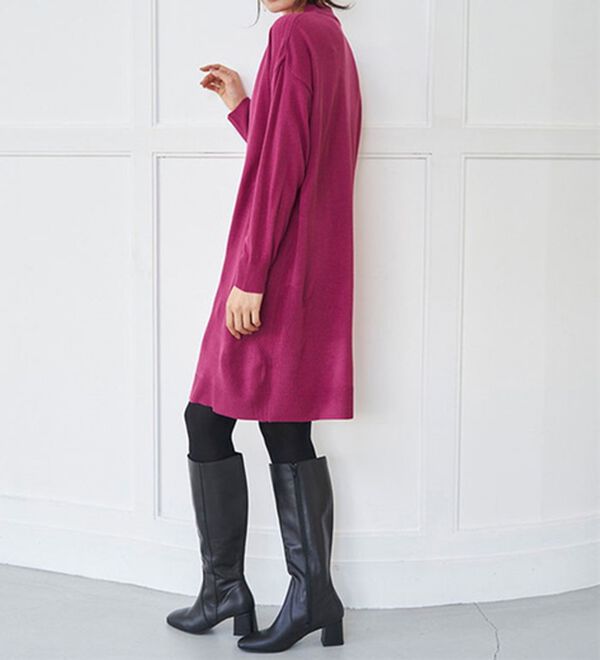 RANAN（ラナン）の「カシミヤタッチニットチュニックワンピース（チュニック）」｜詳細画像