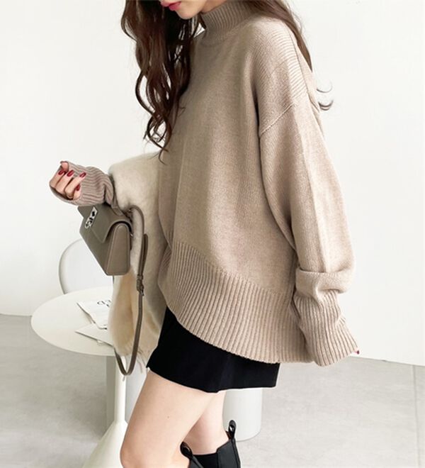 GeeRA（ジーラ）の「バックスリットニットトップス（ニット・セーター）」｜詳細画像