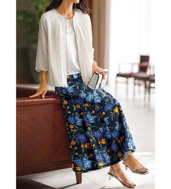 BELLUNA（ベルーナ）の「幾何柄レースバルーンシルエットブルゾン（その他ジャケット）」｜詳細画像