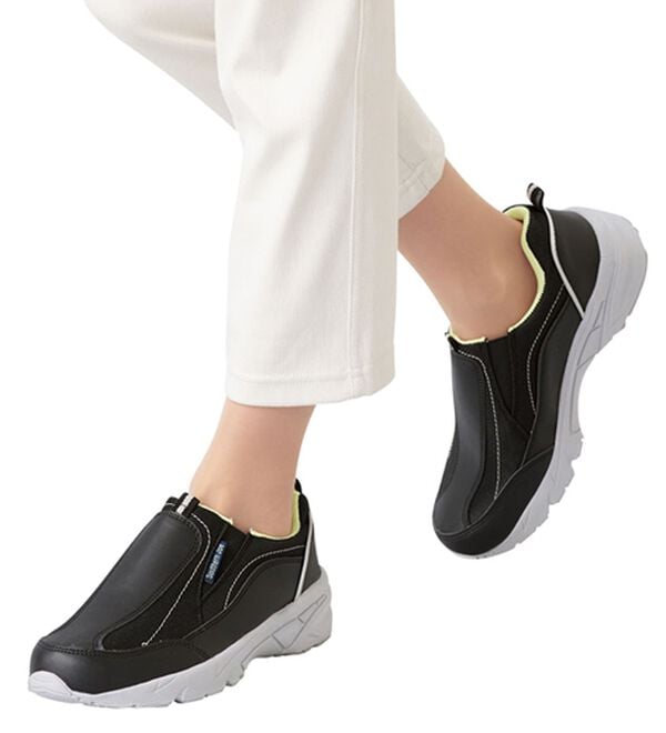 「軽量快適ウォーキングシューズ（スリッポン）」｜ブラック