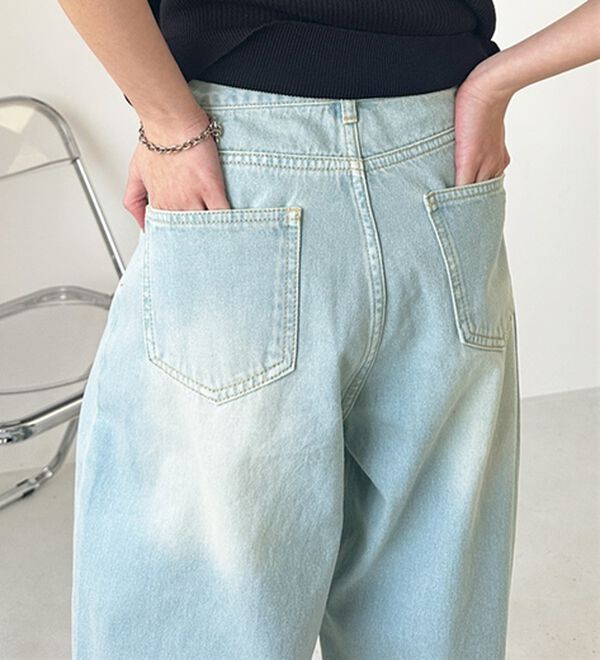 GeeRA（ジーラ）の「２タックワイドデニムパンツ（フルレングスパンツ）」｜詳細画像