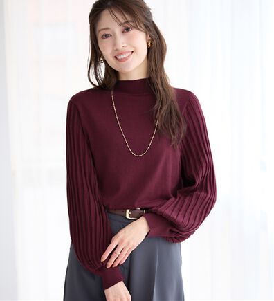 alotta（アロッタ）の「【毛玉になりにくい】大人上品袖プリーツニット（ニット・セーター）」