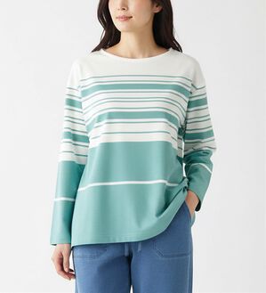 BELLUNA（ベルーナ）の「ポンチ素材パネルボーダープルオーバー（カットソー）」｜詳細画像