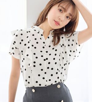 alotta（アロッタ）の「フリルデザインブラウス（ブラウス）」｜詳細画像