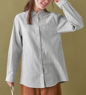 Viola e Viola（ヴィオラ エ ヴィオラ）の「着回し力抜群！定番シャツ（シャツ）」｜ブラック系ストライプ