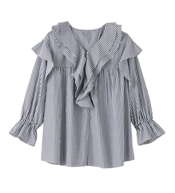 RANAN（ラナン）の「ビッグカラーフリルブラウス（ブラウス）」｜詳細画像