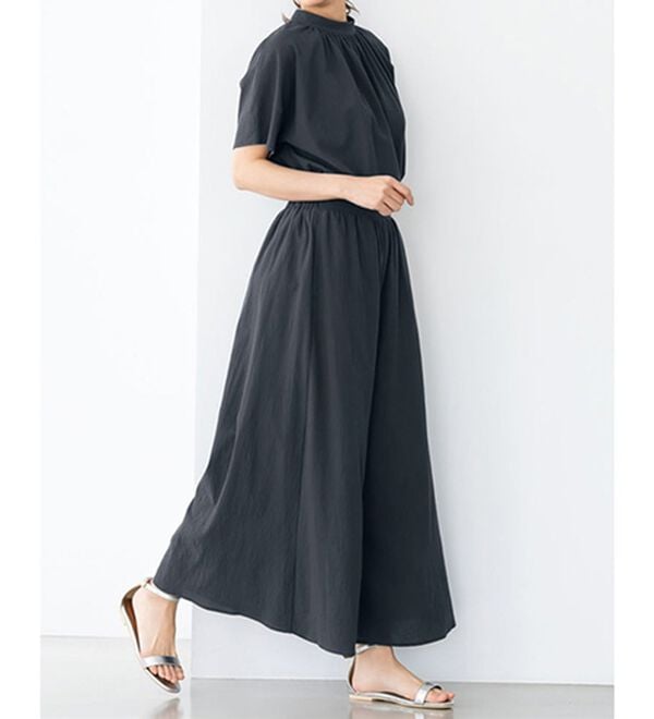 BELLUNA（ベルーナ）の「綿１００％涼やかワイドパンツ（ワイドパンツ・ガウチョ）」｜詳細画像