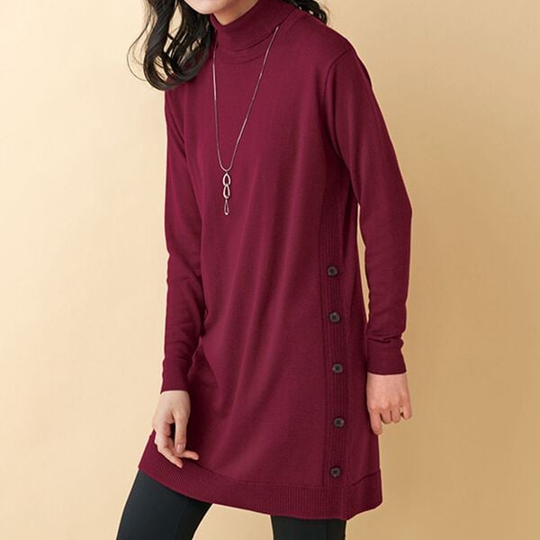 BELLUNA（ベルーナ）の「メリノウール１００％タートルネックチュニック（チュニック）」｜詳細画像