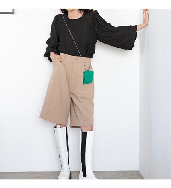 GeeRA（ジーラ）の「ワッシャー素材バルーン袖ブラウス（ブラウス）」｜詳細画像