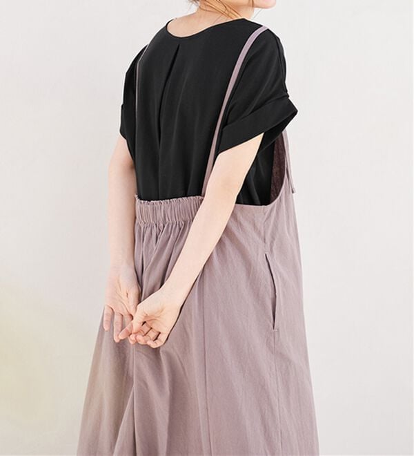 Viola e Viola（ヴィオラ エ ヴィオラ）の「【接触冷感】綿１００％前後２ＷＡＹタックトップス　さらひやりコットン（カットソー）」｜詳細画像