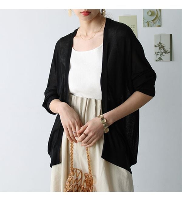 GeeRA（ジーラ）の「【冷房対策に】ひんやりUV対策！ドルマンカーディガン（ニットカーディガン）」｜詳細画像