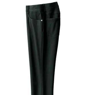ルフラン（ルフラン）の「楽らく素敵！全方向ストレッチ綿混パンツ（フルレングスパンツ）」｜黒