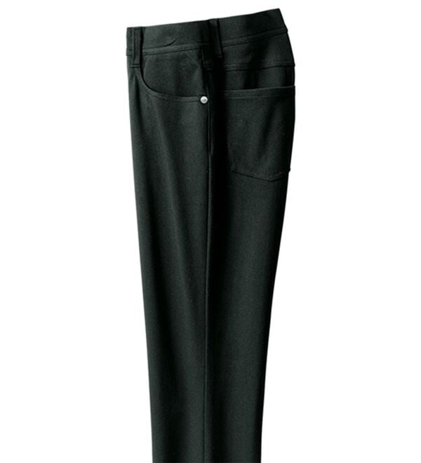 ルフラン（ルフラン）の「楽らく素敵！全方向ストレッチ綿混パンツ（フルレングスパンツ）」｜黒