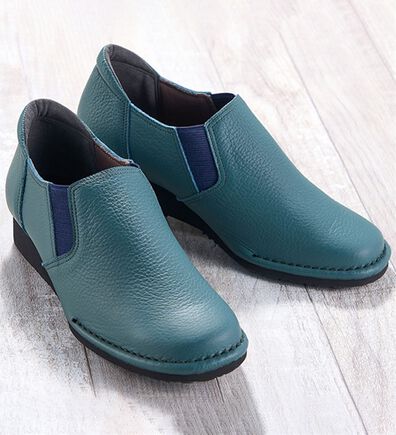 ルフラン（ルフラン）の「４Ｅ牛革アウトステッチサイドゴアスリッポン（スリッポン）」