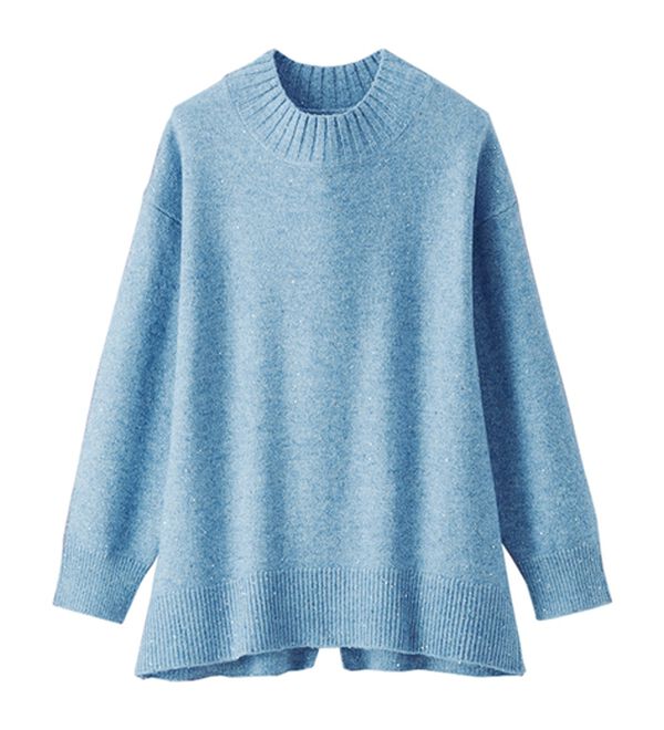 BELLUNA（ベルーナ）の「ラメ調バックスリットニットプルオーバー（ニット・セーター）」｜詳細画像