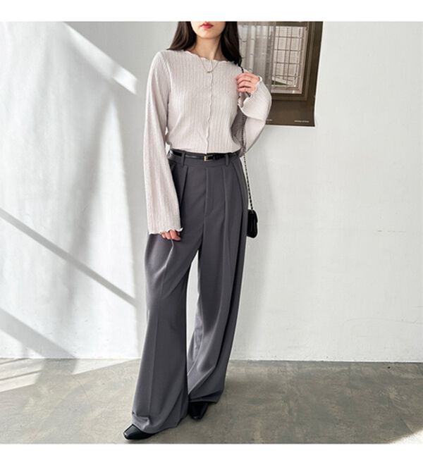 GeeRA（ジーラ）の「前後２ｗａｙフレアスリーブカットソー（カットソー）」｜詳細画像