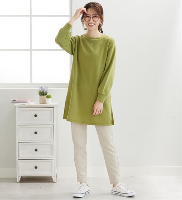 BELLUNA（ベルーナ）の「ふんわり素材軽ぽかチュニックワンピ―ス（チュニックワンピース）」｜詳細画像