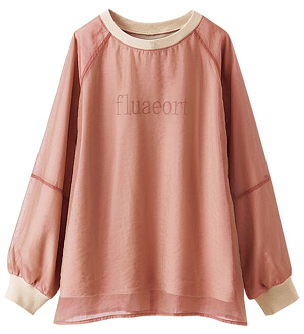 BELLUNA（ベルーナ）の「シアー重ねロゴデザインプルオーバー（カットソー）」｜詳細画像