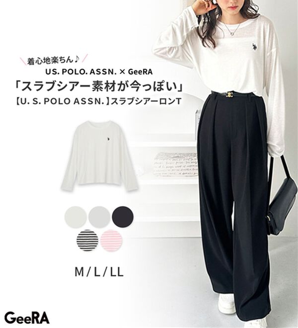 GeeRA（ジーラ）の「【Ｕ．Ｓ．ＰＯＬＯ　ＡＳＳＮ．】スラブシアーロンＴ（Tシャツ）」｜詳細画像