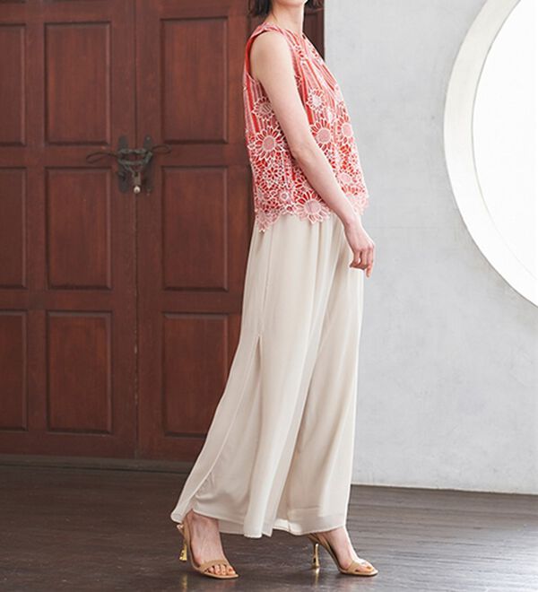 RANAN（ラナン）の「ひんやり！レース使いプルオーバー（ブラウス）」｜詳細画像