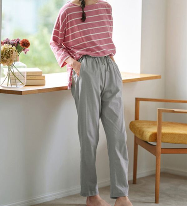 YU'NOW（ユナウ）の「コットン１００％おうちでもキレイ見えルームウェアセット（パジャマ・ルームウェア）」｜詳細画像