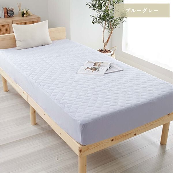 iellio（イエリオ）の「綿１００％敷パッド一体型BOXシーツ＜着脱簡単・ズレにくい・家事ラク・一体型ボックスシーツ・オールシーズン＞（ボックスシーツ・ベッドシーツ）」｜詳細画像