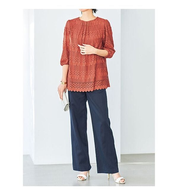 VINNO（ヴィノ）の「バルファス編レースブラウス（ブラウス）」｜詳細画像