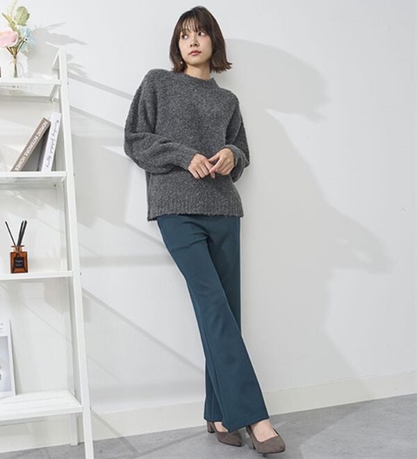 BELLUNA（ベルーナ）の「【裏起毛有無】ジャストフィットらくらくパンツ（フルレングスパンツ）」｜詳細画像