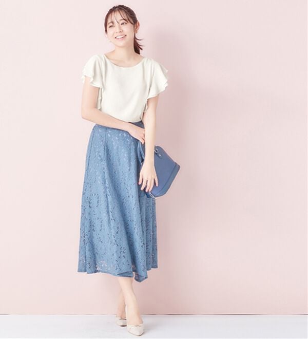 alotta（アロッタ）の「楊柳シフォン袖フリルブラウス（ブラウス）」｜詳細画像