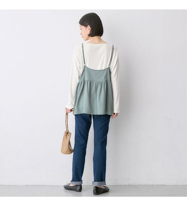 Viola e Viola（ヴィオラ エ ヴィオラ）の「Ｔシャツ付き刺しゅうキャミソールトップス（カットソー）」｜詳細画像