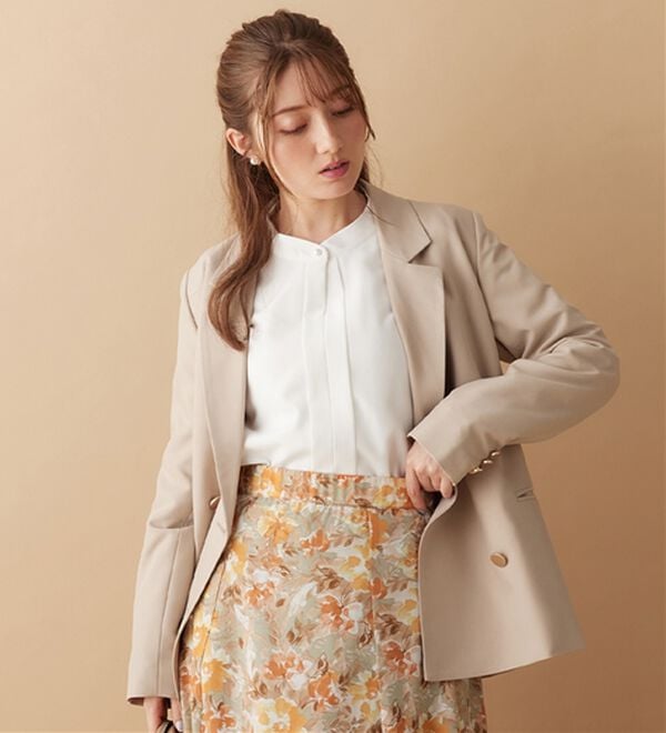 alotta（アロッタ）の「あったか裏起毛フロントタックブラウス（ブラウス）」｜詳細画像