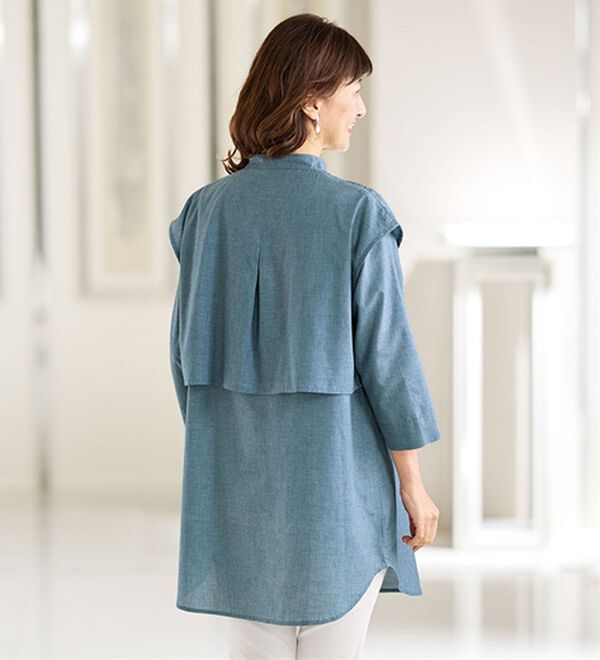 BELLUNA（ベルーナ）の「エレガントに体型カバー！刺しゅう重ねチュニック（チュニック）」｜詳細画像