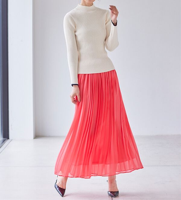 RANAN（ラナン）の「もちもちリブパイピングハイネックニット（ニット・セーター）」｜詳細画像