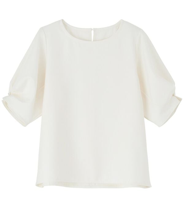 RANAN（ラナン）の「【ひんやり】袖タックデザインきれい見えブラウス（ブラウス）」｜詳細画像