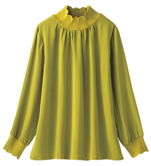 BELLUNA（ベルーナ）の「衿＆袖ニット使い美人顔ブラウス（ブラウス）」｜詳細画像