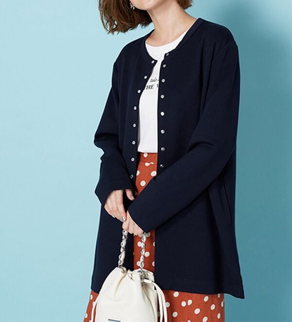 BELLUNA（ベルーナ）の「時短コーデ！ダンボール素材ロングカーデアンサンブル（アンサンブル）」｜詳細画像