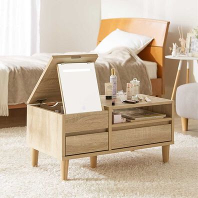 iellio（イエリオ）の「ＬＥＤライト付ドレッサーテーブル（ドレッサー・鏡台）」