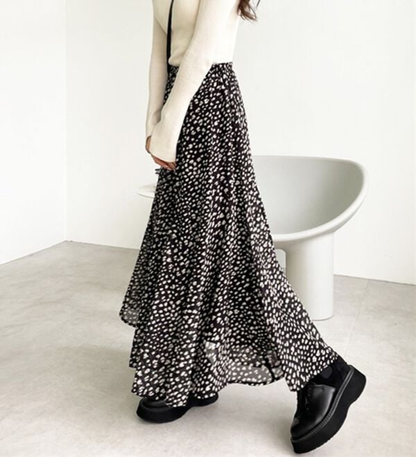 GeeRA（ジーラ）の「切替フレアーロングスカート（ロングスカート）」｜詳細画像