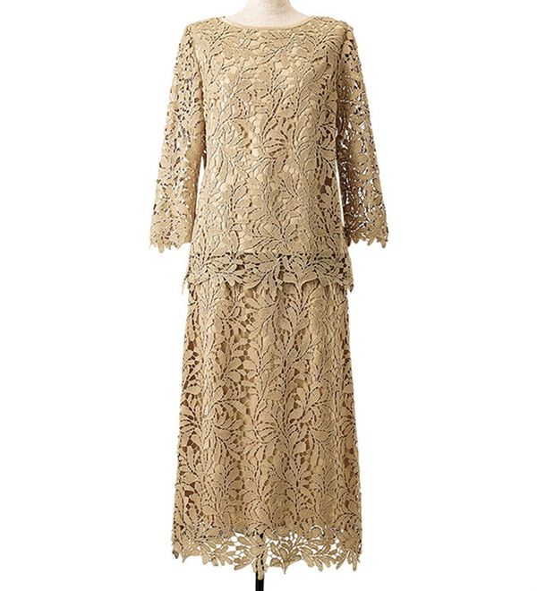 リーフ柄総レーススカートセットアップ - ベルーナ【公式】 