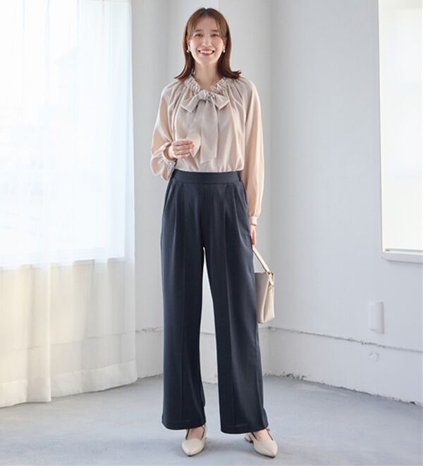 alotta（アロッタ）の「ぐーんと伸びる！ラクして美脚ワイドパンツ（ワイドパンツ・ガウチョ）」｜詳細画像