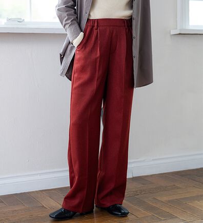 BELLUNA（ベルーナ）の「スラッと美脚セミワイドパンツ（フルレングスパンツ）」