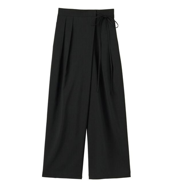 RANAN（ラナン）の「麻調2タックラップリボンパンツ（フルレングスパンツ）」｜詳細画像