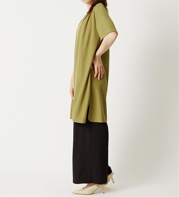 BELLUNA（ベルーナ）の「【接触冷感】かのこ素材タックデザインチュニックワンピース（その他ワンピース）」｜詳細画像